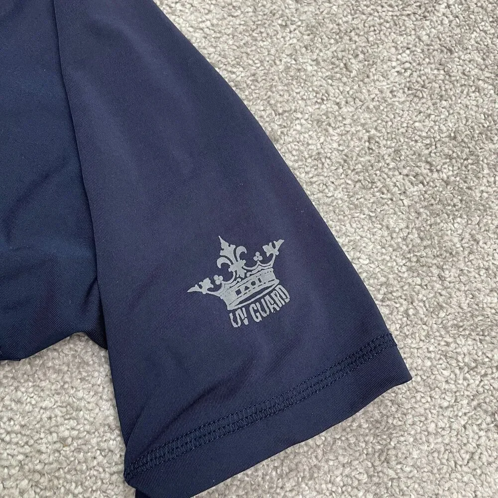 Maui And Sons Rash Guard Swimwear Mens Small Navy Blue Half Sleeve UV Protect